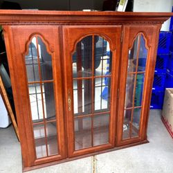 3-piece  Maple Wood China Hutch