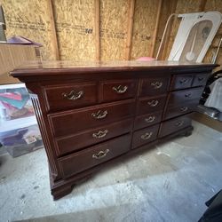 Vintage Thomasville Dresser (62” L x 20.5” W x 32” H) with 9 Drawers