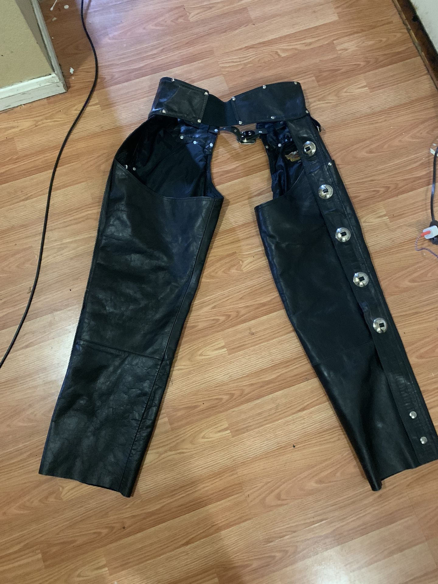 Vintage Leather Harley Davidson Motorcycle Chaps