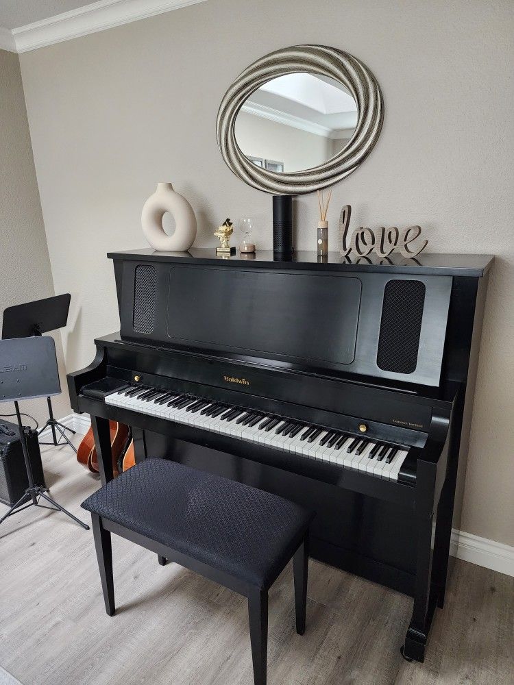 🎹 Rare Find: Baldwin 6000 Concert Vertical Piano: Rich, Warm Sound