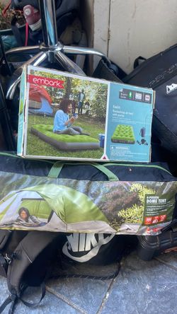 4 person tent and mattress pump included