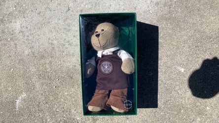 2016 vintage Starbucks Barista Bear Plush Toy