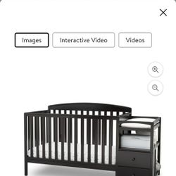 Delta Children Royal 4-in-1 Convertible Baby Crib and Changer, Dark Chocolate