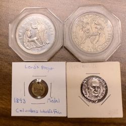 Sterling Silver Sermon on the Mount & Vintage & Antique Religious & Historical Medals