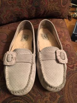 Grey Ugg Moccasin Driving Shoes