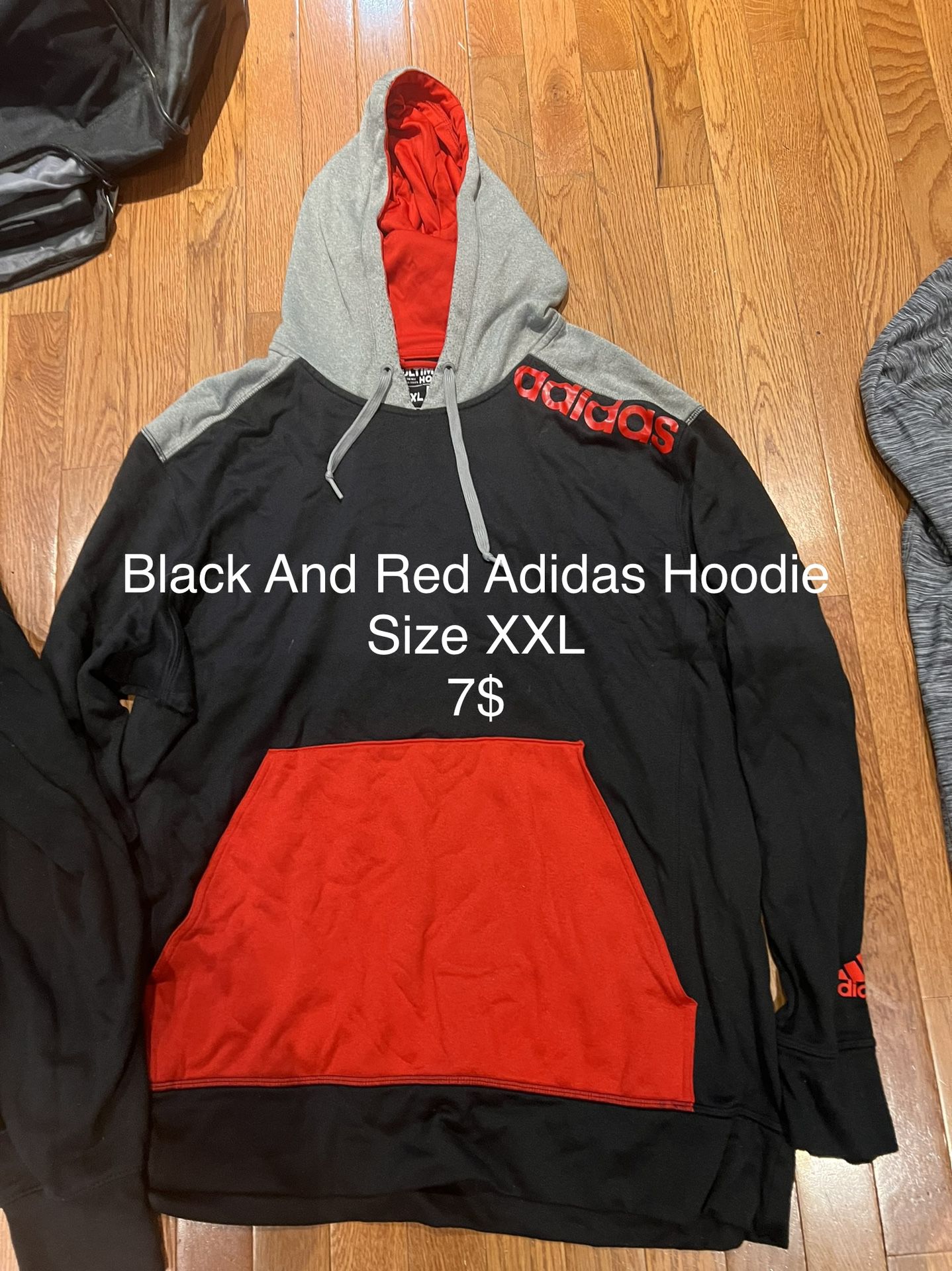 Black And Red Adidas Hoodie 