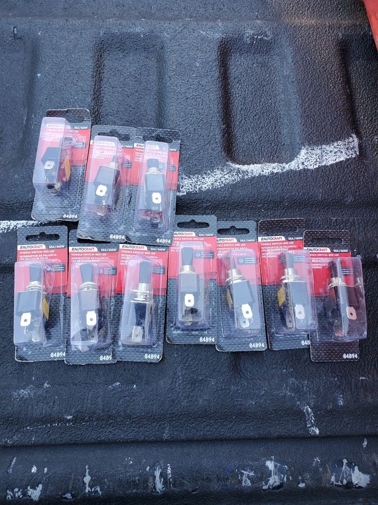 Red led toggle switches