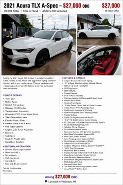 Acura TLX  aspec