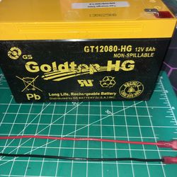 Rechargeable battery with terminals