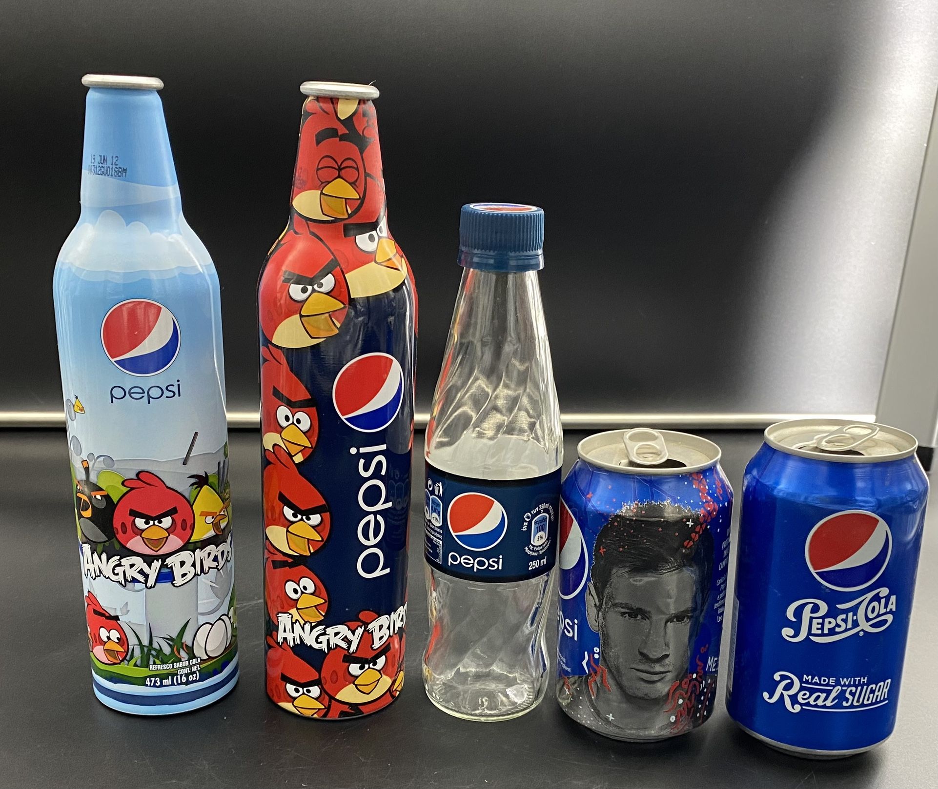 Mexico Pepsi "Angry Bird" Empty Aluminum Bottle Set +