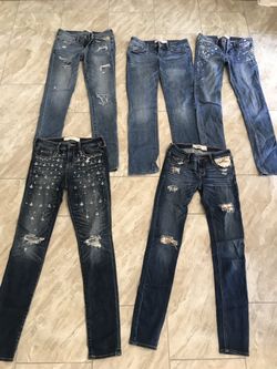 Girls/juniors Abercrombie and Hollister jeans
