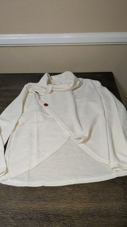 XL ivory poncho sweater