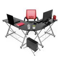 Brand New Sealed L Shaped Computer Desk With Space For Computer