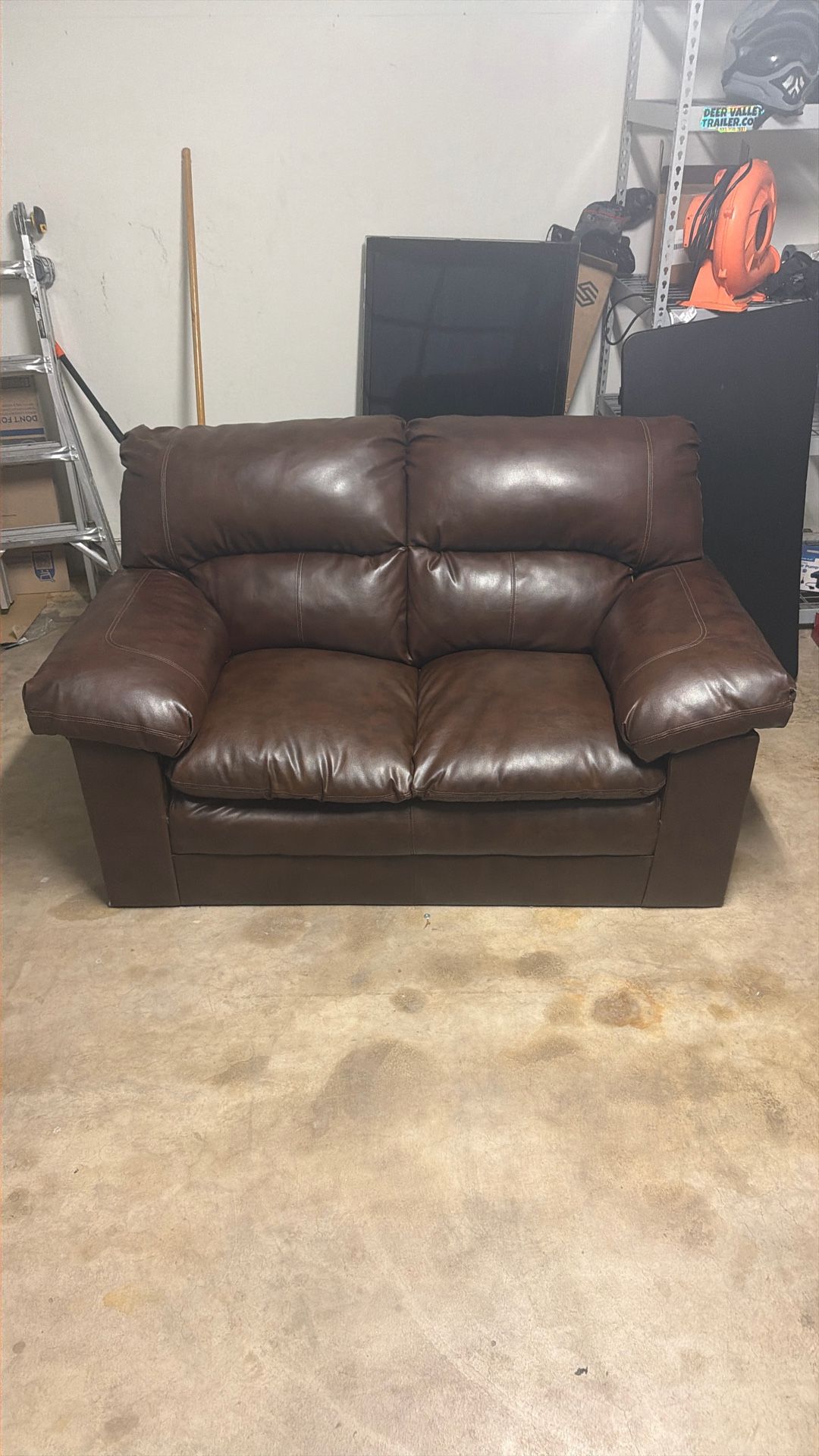 Dark Brown Leather Couch