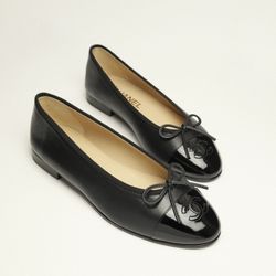 CC Ballet flats Patent Cap Toe Lambskin 37