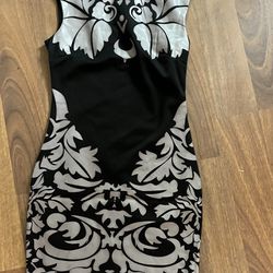 Black Sleeveless Asian Inspired Dress New! Small