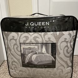 Comforter set J Queen New York  Queen Comforter set brand new Retail $300 asking $150
