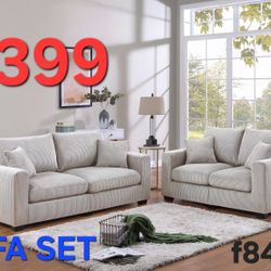 SOFA PLUS LOVESEAT DEAL ONLY ONE LEFT SOLO QUEDA UNO FINANCING AVAILABLE IS EASY TO QUALIFY WITH NO MONEY DOWN 
