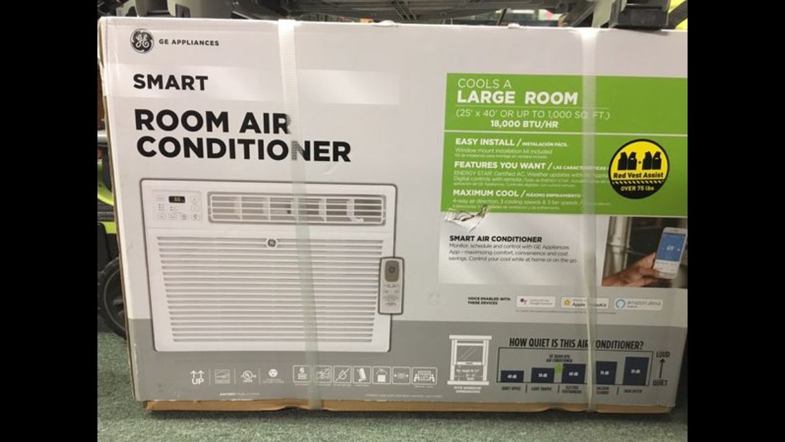GE 18,000 BTU 230-Volt Smart Window Air Conditioner AC with Remote NEW in Box!!
