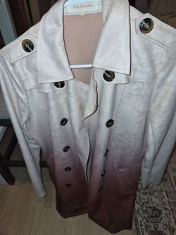 Solitaire Ombre Double-Breasted Trench Coat