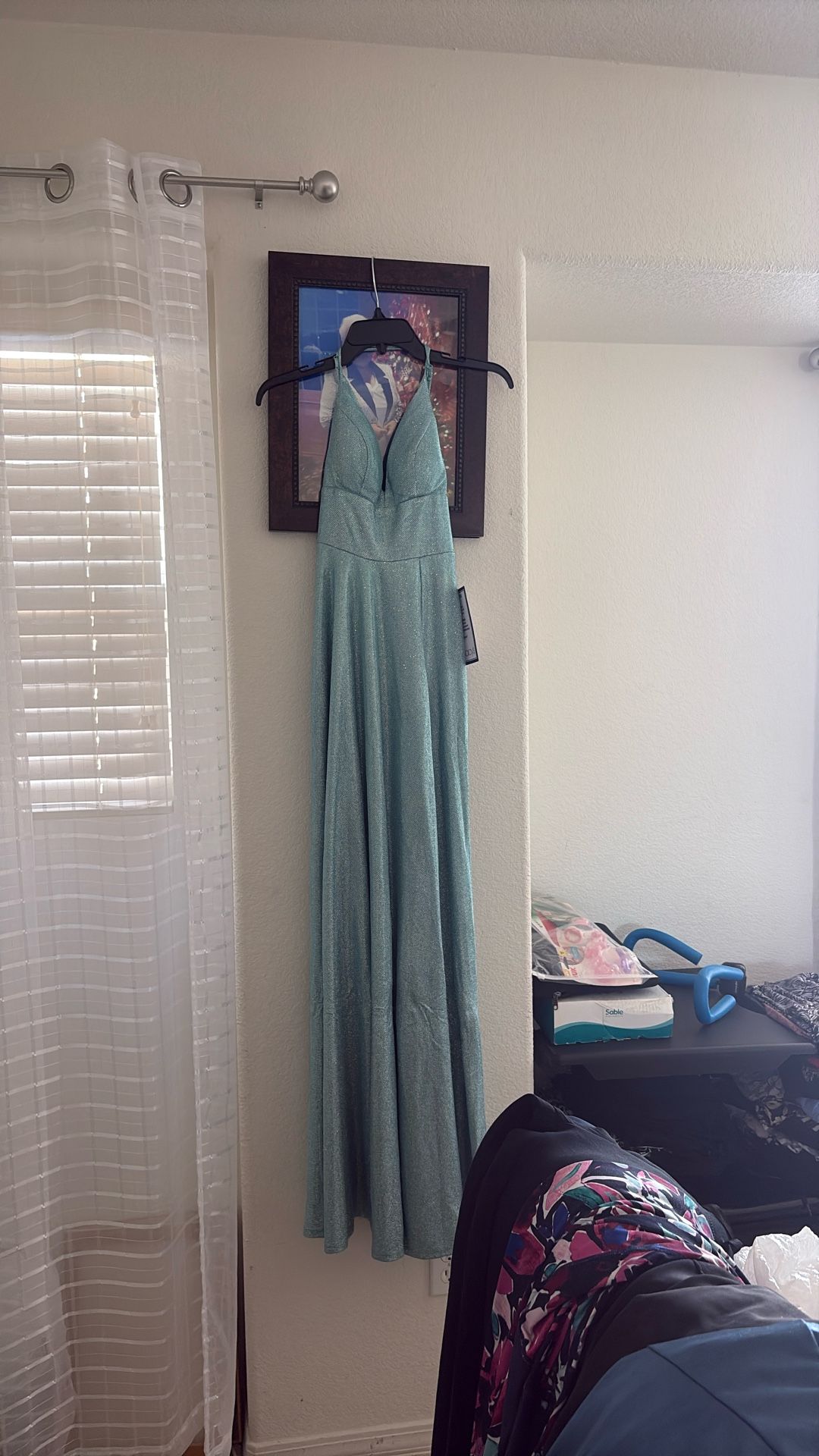 Party Dress (2) Green And Blue (S/M)