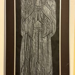 Lady Margaret Bellingham, BRASS Rubbing, circa 1500, Framed Art