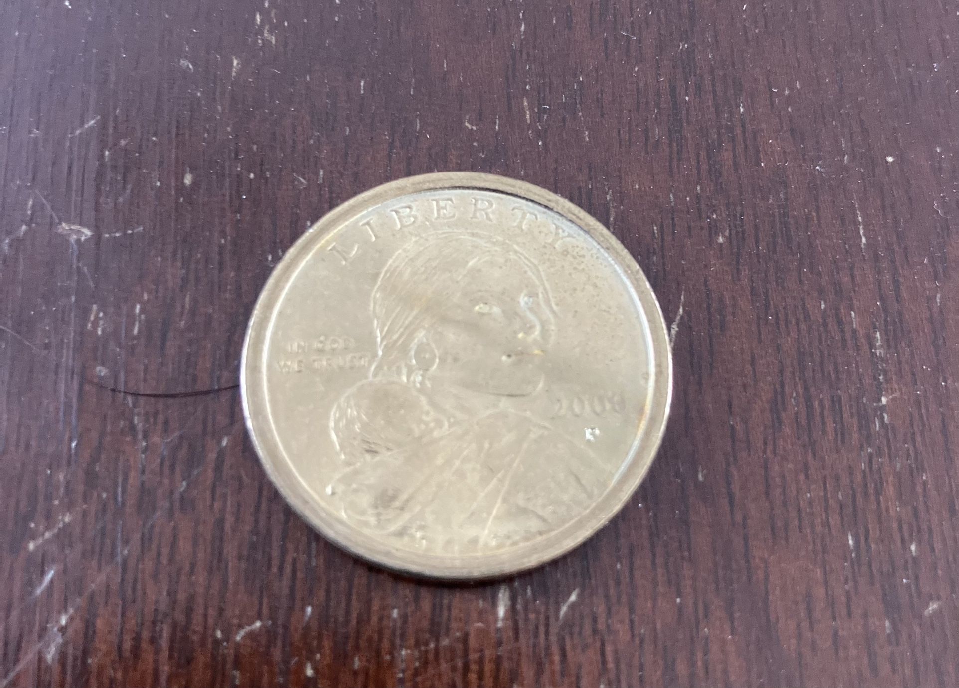 2000 P SACAGAWEA Dollar Coin Tone Line Error