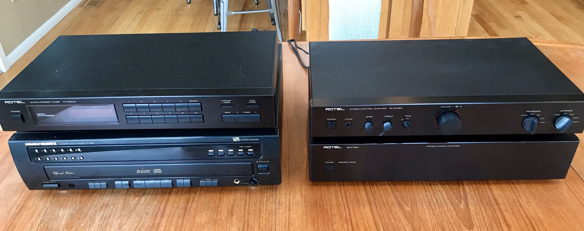 Old, top of the line stereo (Rotel and Marantz)