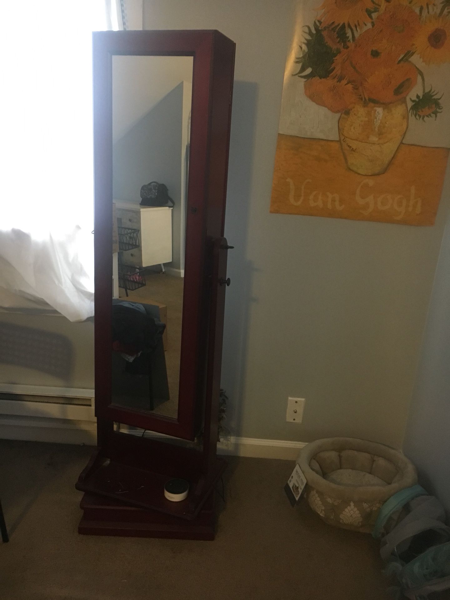 Cherry Rotating Storage Mirror