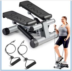 Mini Stepper Stair Step Workout Machine with Resistance Band Fullbody Cardio
