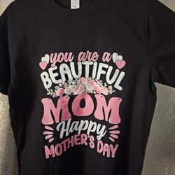 Black Happy Mother's Day Shirt