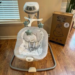 NEW Graco Simple Sway Swing (Plays Music & Sounds, Vibrates, and 6 Speeds) - $120 Retail