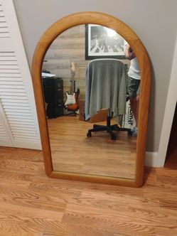 Mirror Wooden Oval shape