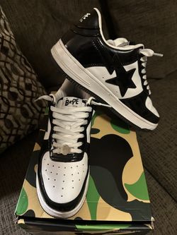 Bathing Ape Shoes black/white