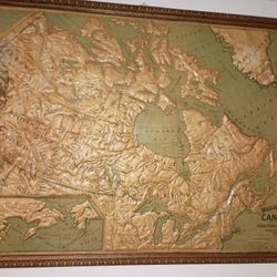 9 Antique School Relief Maps  With Storage Cabinet $300