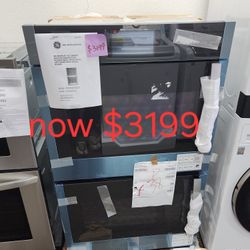 GE Profile 30" Smart Built In Convection Double Wall Oven With Left Hand Side Swing Doors 