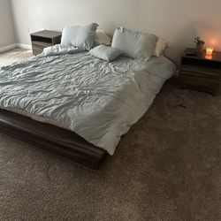 Bed Frame and 1 Night Stand 