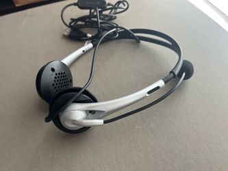 Wired Universal Over the Ear Headset, lightweight with an adjustable microphone