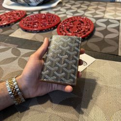 Goyard Bifold Wallet Black and Tan - Brand New 