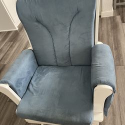 Blue And White Rocking Chair 