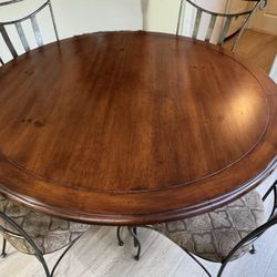 53” Dining Table With Four Chairs