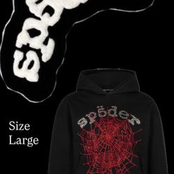 Sp5der OG Rhinestone Hoodie 'Black'