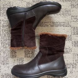 Flexus by Spring Step Fabrice boots, a leather and suede slip-on winter boot