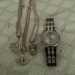10k 10i Gold Chains And Pendent All 100% Natural Diamonds 