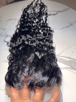 30 Inch 13x6 Deep Wave Lace Front Wigs Human Hair HD Full Lace Frontal Wigs Pre Plucked Bleached Knots 180% Density Deep Curly Human Hair Wig Natural 