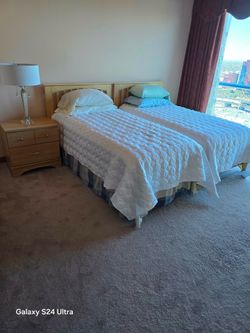 Twin beds with frame and box spring, used great condition
