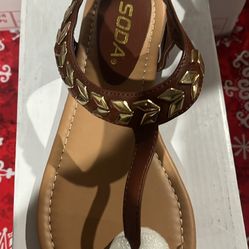 Girls Brown Sandals 