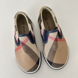 Burberry Kids Slip-On Shoes - Tan and Navy