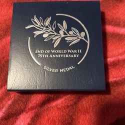 SEALED End of World War II 75th Anniversary Silver Medal