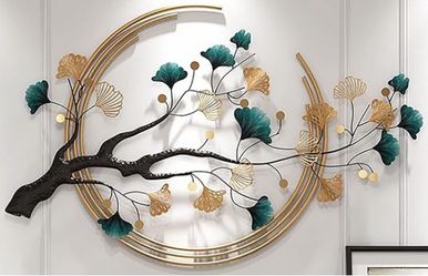 3D Gold Metal Wall Sculpture